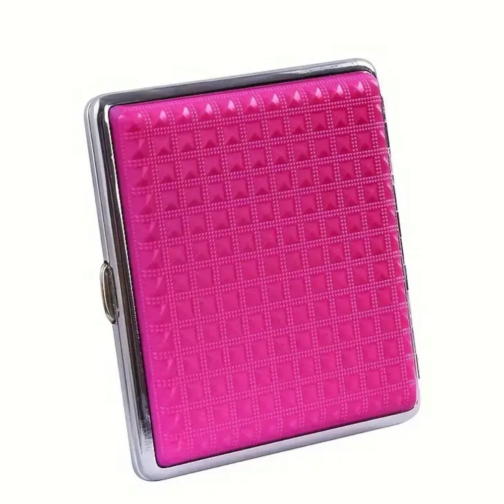 Pink Textured Women's Accessory Case